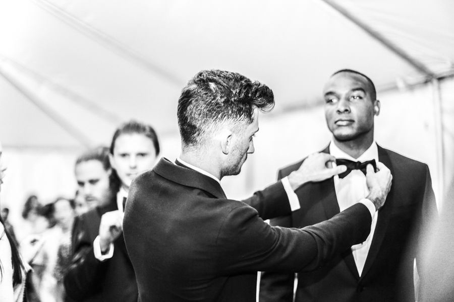 Lexus Fashion Week - men's runway - tie straightening